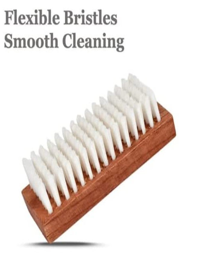 Red Champion Premium Wooden Cloth & Carpet Cleaning Brush - Ergonomic Handle, Flexible Bristles for Gentle & Effective Cleaning of Clothes, Floors, Mats & Carpets (15cm x 6cm, Wooden Finish) - Image 3